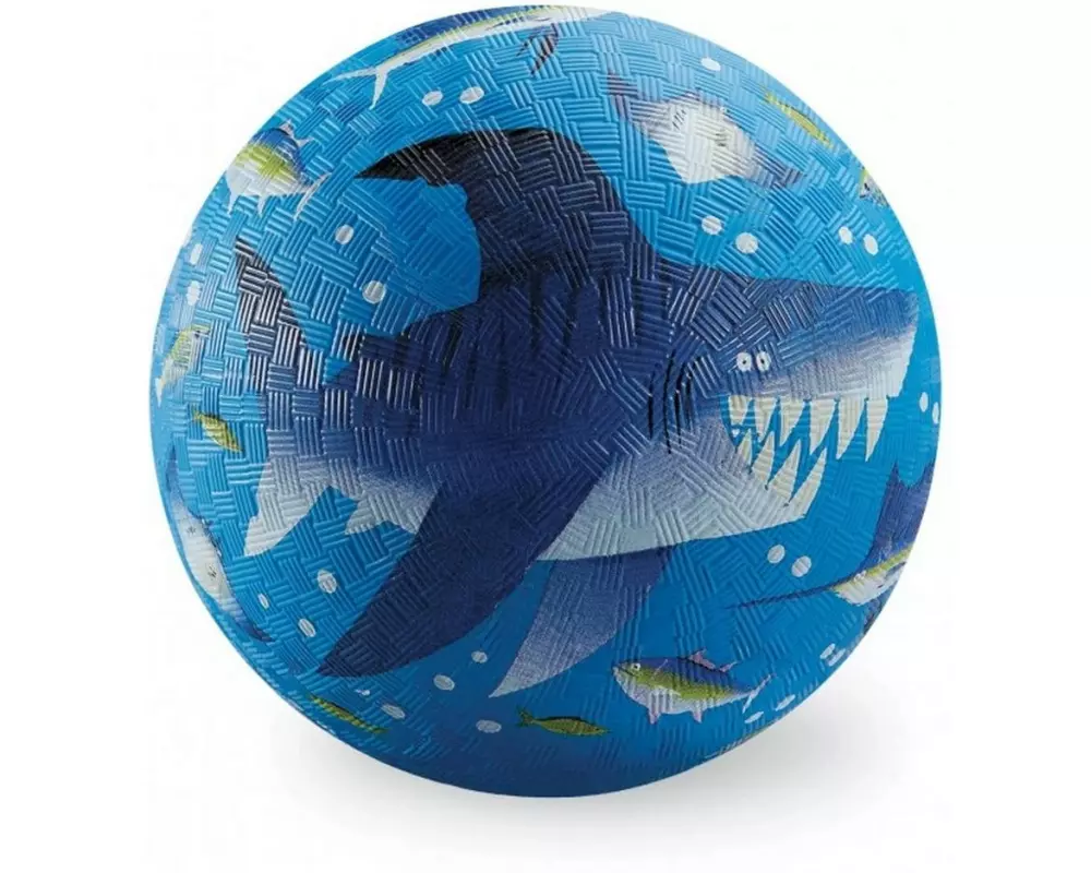 Crocodile Creek Spielball Kautschuk Hai-Motiv Blau 13 cm