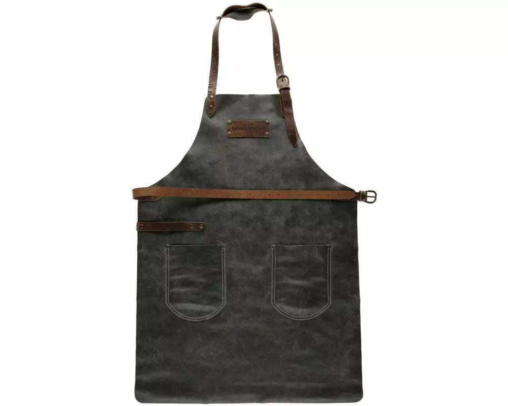 Feuermeister Grillschürze Antikleder, Anthrazit, Grösse 2