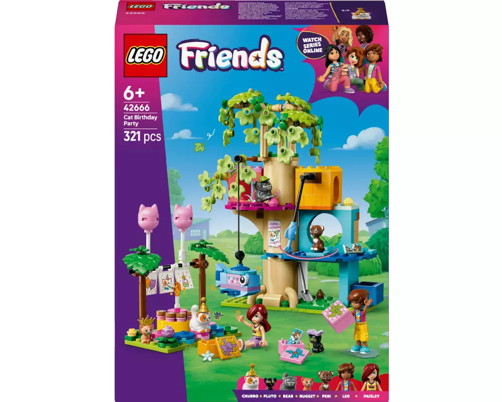 LEGO® Friends Katzengeburtstagsparty & Baumhaus 42666