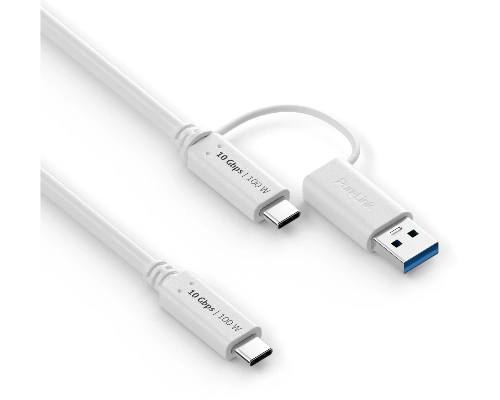 PureLink iSeries USB-Kabel C-C, USB-A Aufsatz USB-C - USB-A/USB-C 1 m