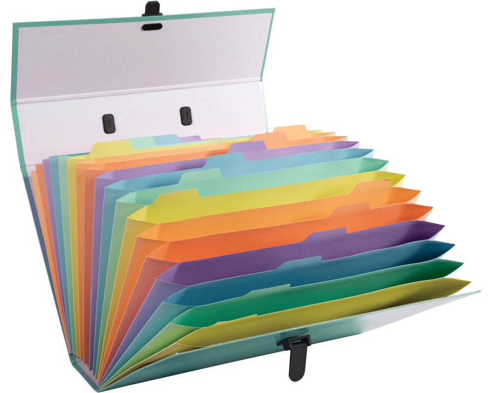 EXACOMPTA Fächermappe Aquarel A4 56760E ass. 18-teilig