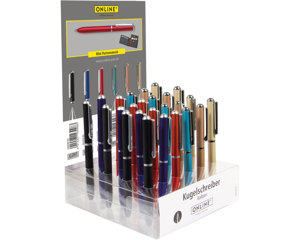 ONLINE Drehkugelschreiber M 43024/18 Mini schwarz, 18 Stück