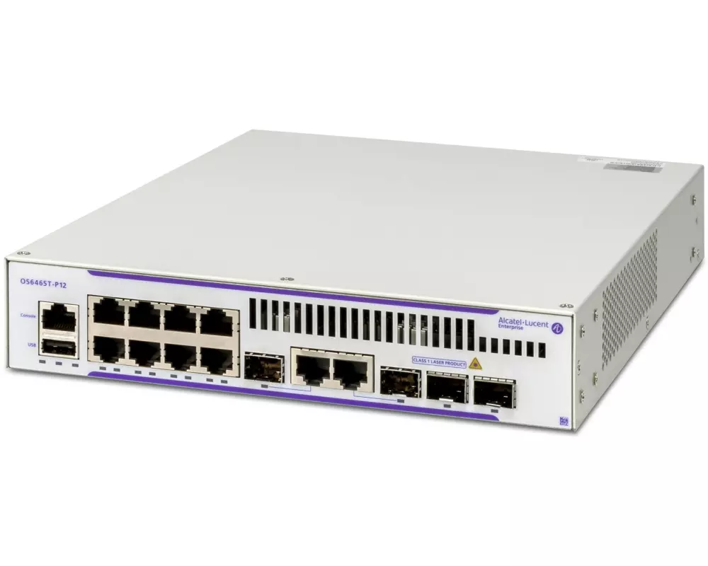 Alcatel-Lucent PoE+ Switch OmniSwitch OS6465T-P12 10 Port