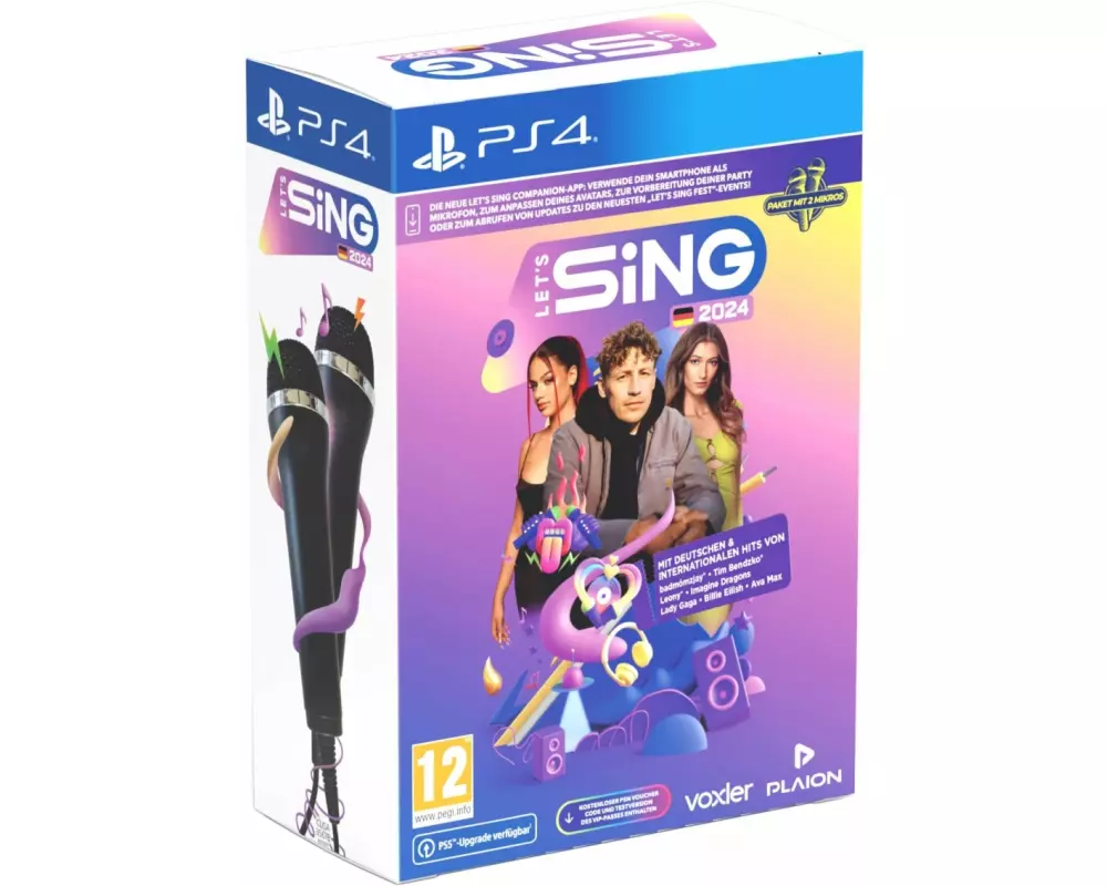 GAME Let's Sing 2024 German Version + 2 Mics