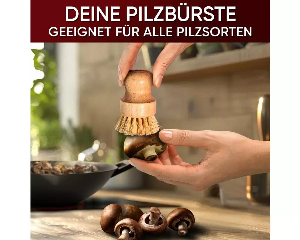Gusskoenig Holz-Spülbürste mit Sisalborsten für Gusseisen