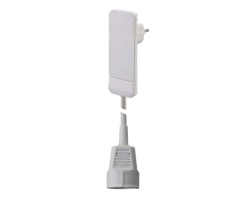 BACHMANN Flat Plug CEE7/7 weiss, 1,5m CEE7/3