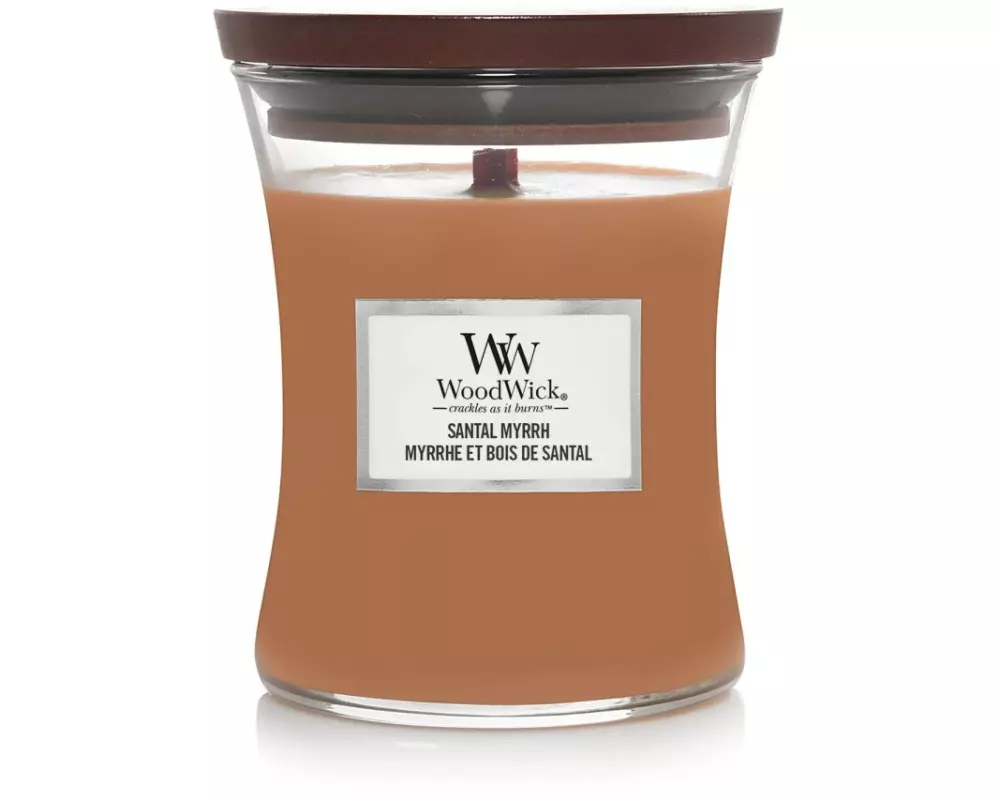 Woodwick Duftkerze Santal Myrrh Medium Jar