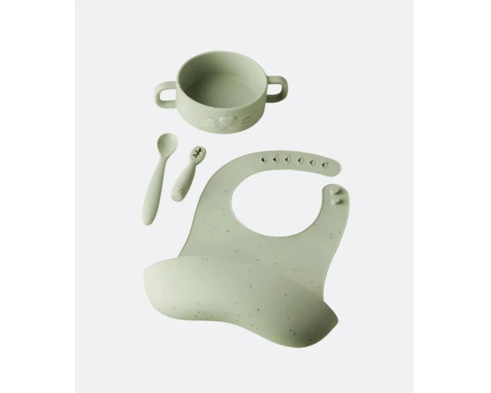 Babymoov Kindergeschirrset Mini Arty Grün