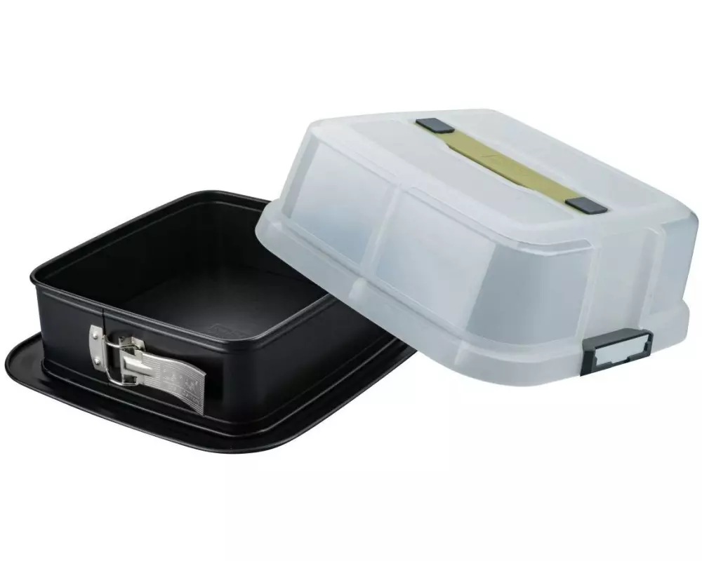 Zenker Springform quadratisch mit Transporthaube 24 x 24 cm