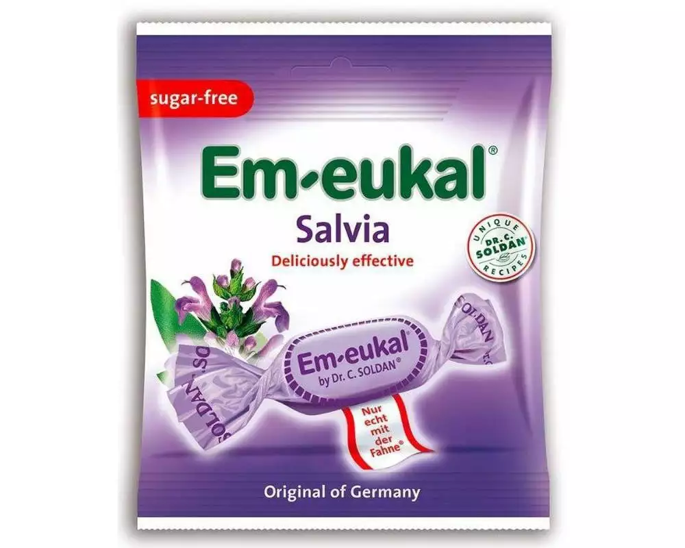 Dr. C. Soldan Em-eukal Salbei Bonbons zuckerfrei 50 g