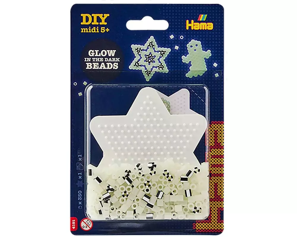Hama Bügelperlen Stern Weiss