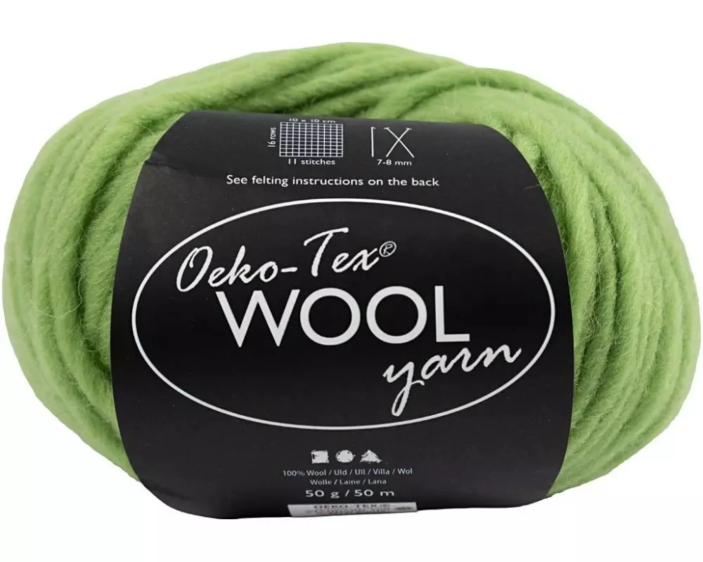 Creativ Company Wolle Oeko-Tex 50 g, Hellgrün