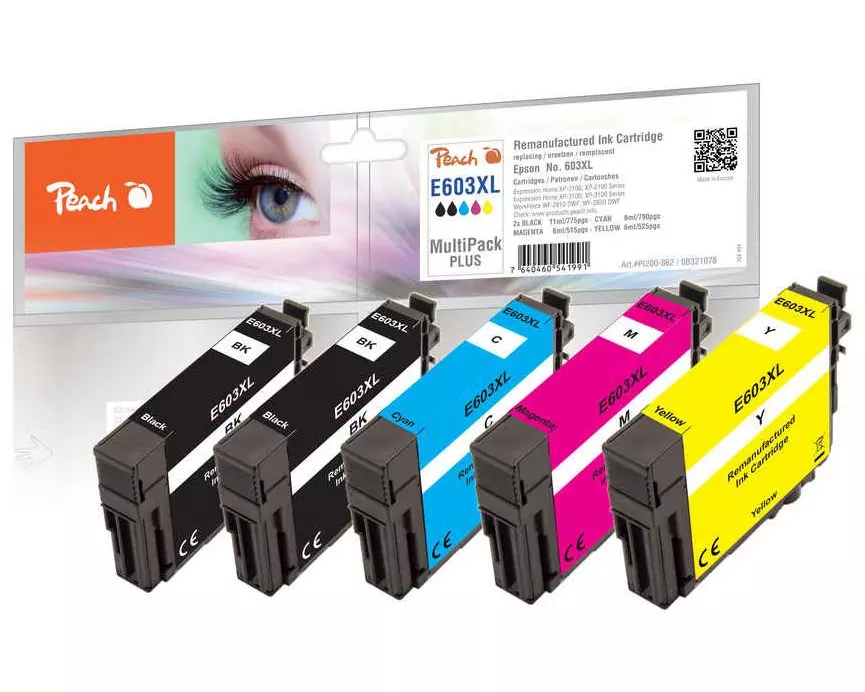 Peach Tinte Epson 603XL (T03A6) 2x BK, C, M, Y