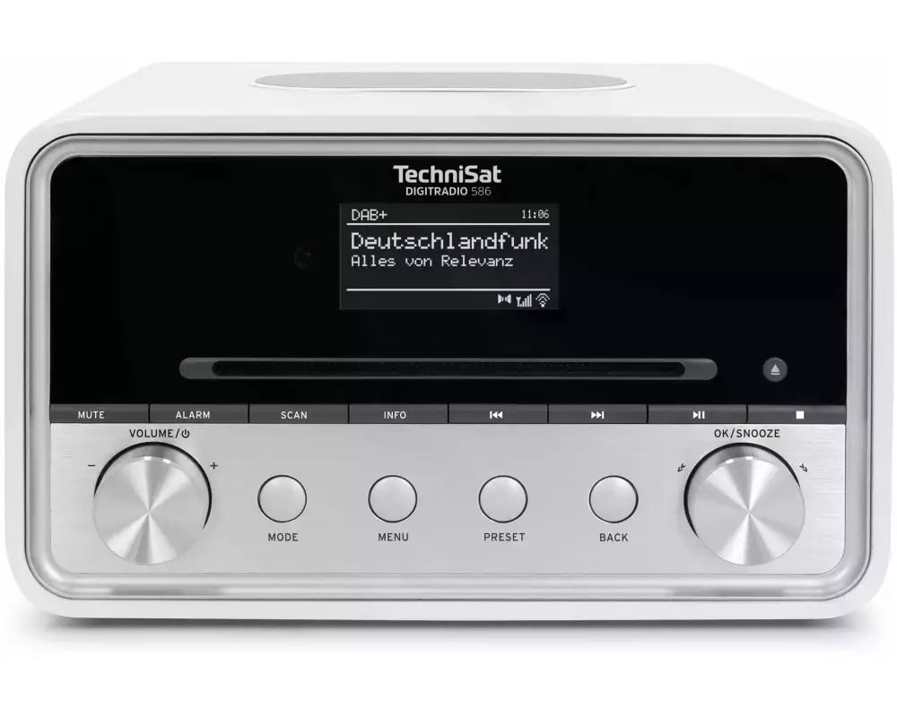 Technisat DAB+ Radio DigitRadio 586 Silber/Weiss