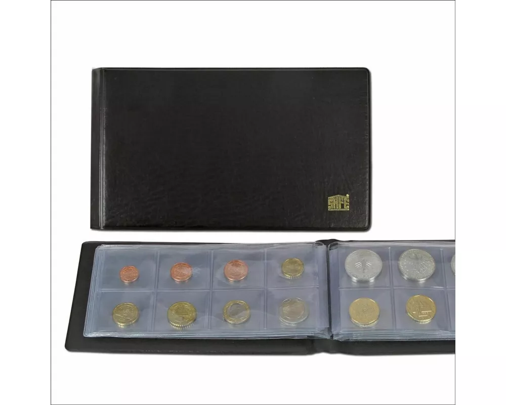 Taschen Münzenalbum.für 80 Münzen bis Durchmesser 40 mm.Auch für 10 Euromünzensätze