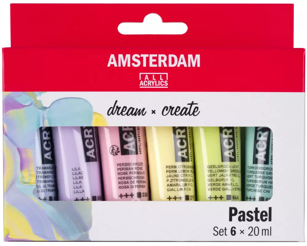 Amsterdam Acrylfarbe Set Pastel 6 Tuben à 20 ml