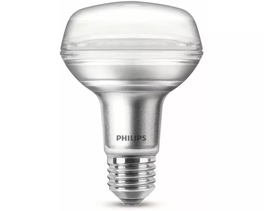 Philips Lampe LEDcla 60W E27 R80 WW ND 36D Warmweiss (WW)