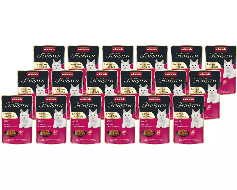 animonda Nassfutter Vom Feinsten mit Filet Kalb & Huhn, 18 x 85 g