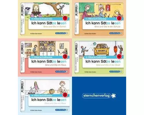 Ich kann Sätze lesen - In Silbenschreibweise - 90 Bild-Satz-Karten mit Selbstkontrolle