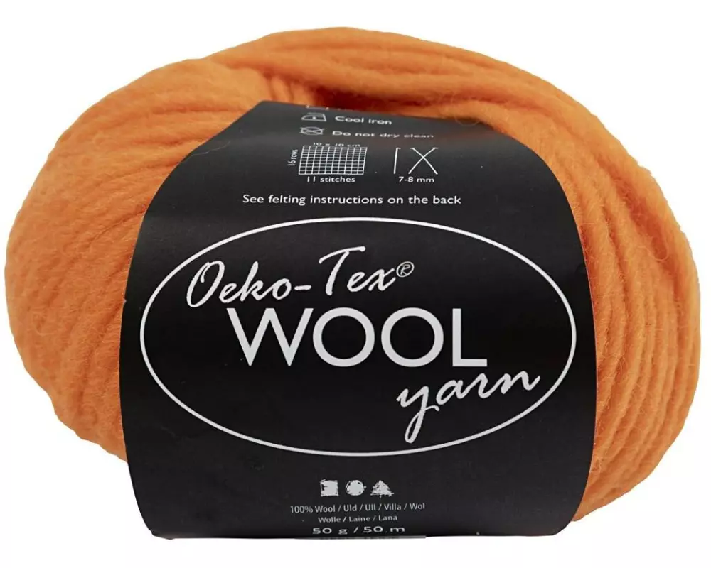 Creativ Company Wolle Oeko-Tex 50 g, Orange