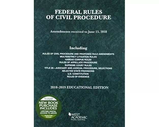 Federal Rules of Civil Procedure, Educational Edition, 2018-2019