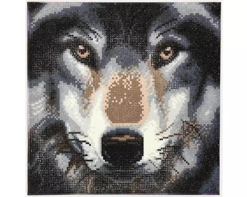 CRAFT Buddy Bastelset Crystal Art Kit Wolf 30 x 30 cm