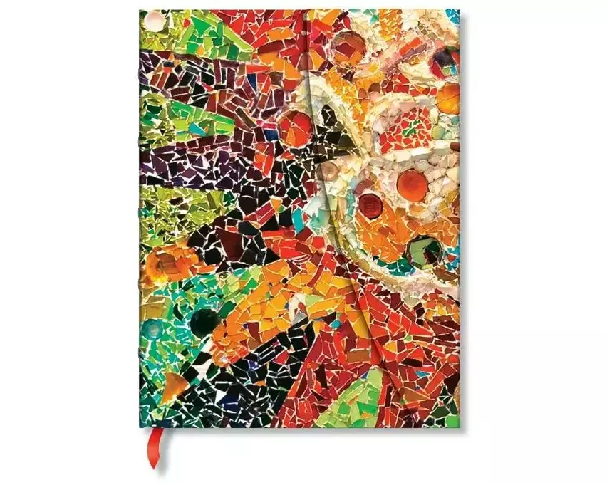 Paperblanks Notizbuch Gaudis Sonne 18 x 23 cm, Blanko, Orange