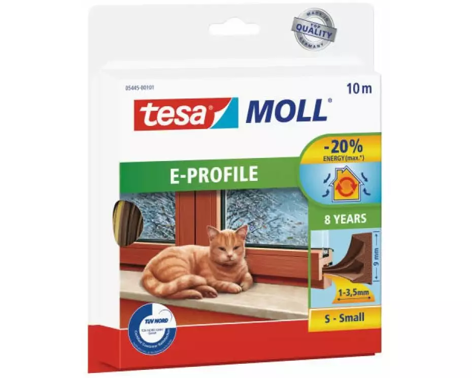tesa Dichtungsband MOLL E-Profile Small 1, Braun