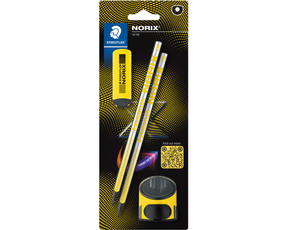 STAEDTLER Bleistift NORIX HB 181-HBBK2 inkl. Spitzer,Radierer 2 Stück