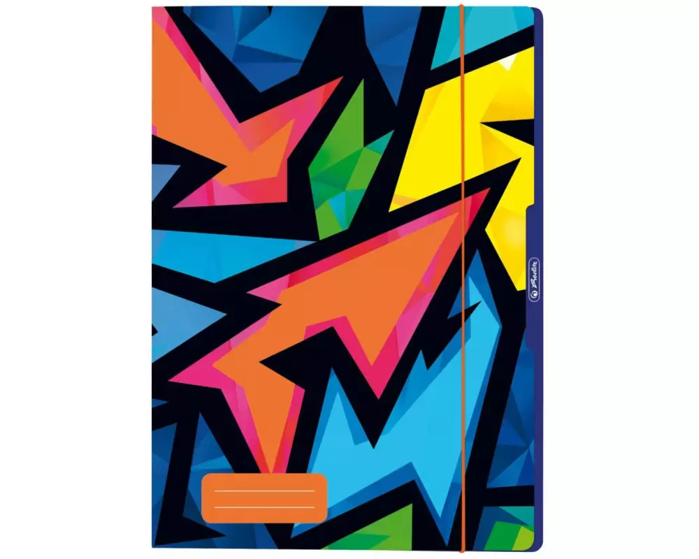 Herlitz Gummibandmappe Neon Art A4 Mehrfarbig