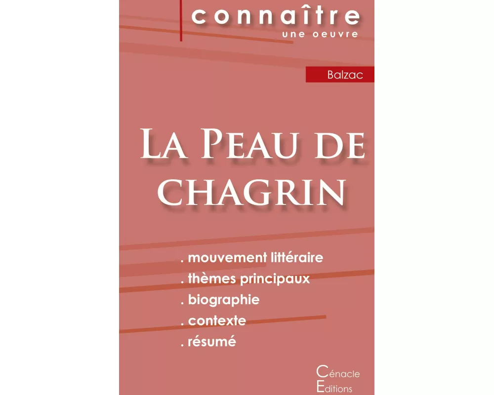 Fiche de lecture La Peau de chagrin de Balzac (Analyse littéraire de référence et résumé complet)