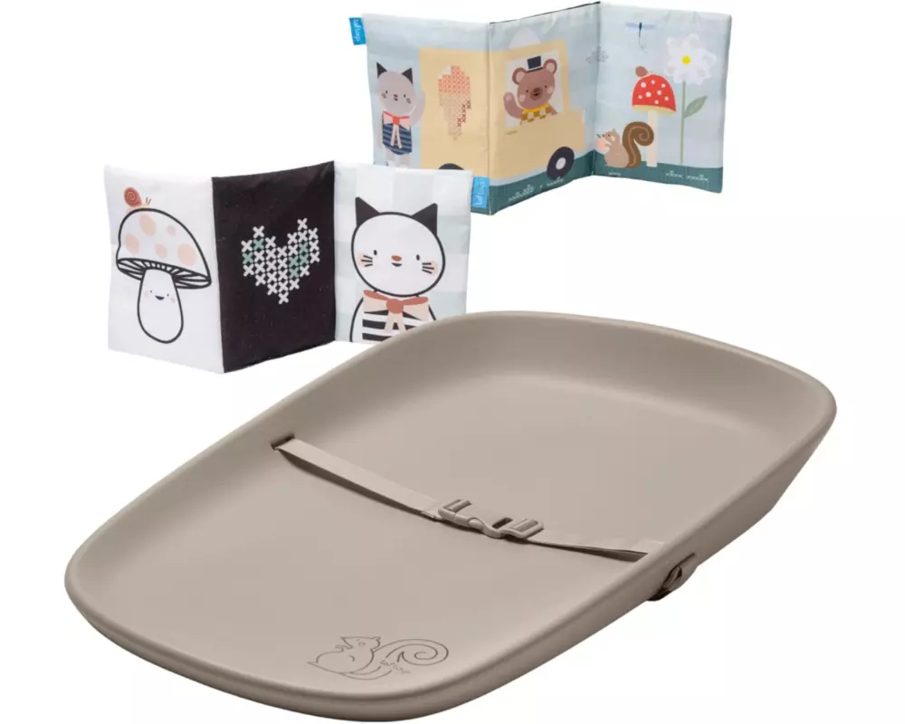 TAF-TOYS Wickelunterlage Silikon mit Buch SensoryTales
