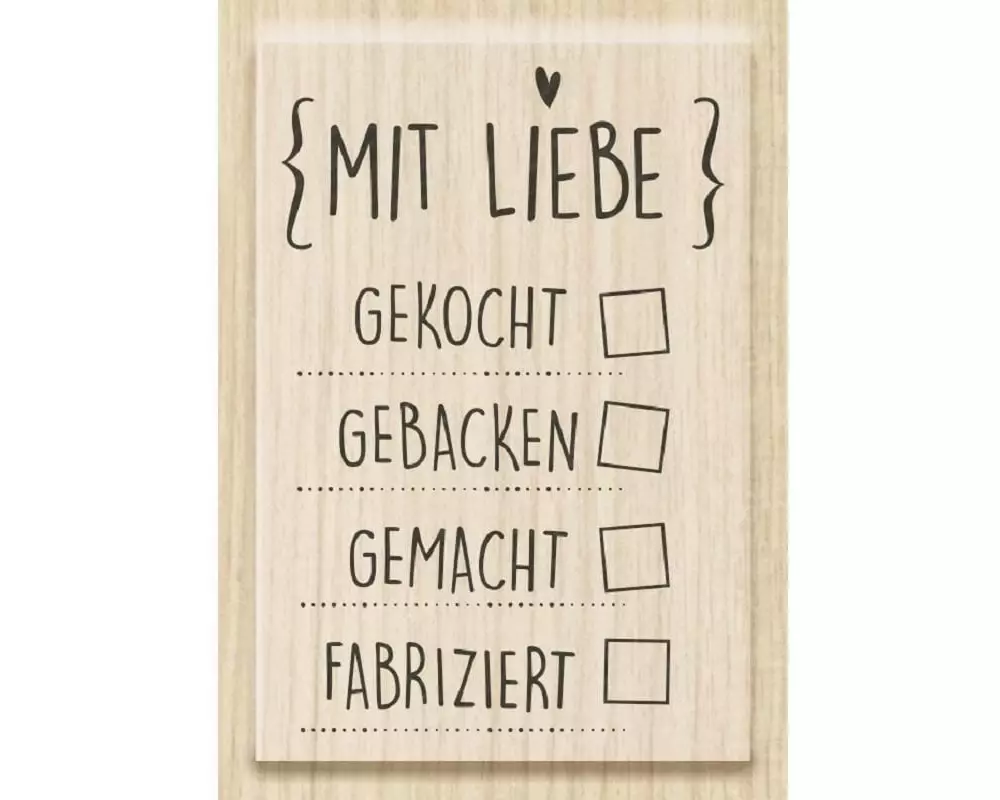 Heyda Motivstempel Mit Liebe Hellbraun
