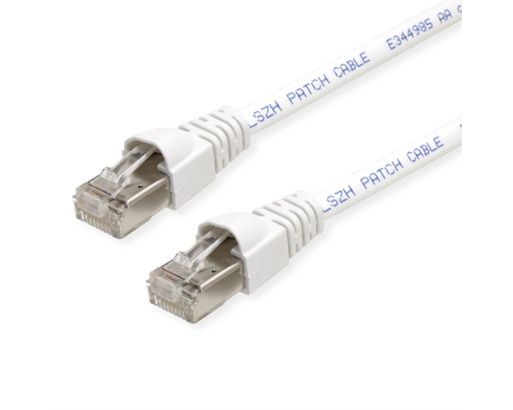TELEGÄRTNER Patchkabel S/FTP, Cat.6A, LSOH, weiß, 7,5 m