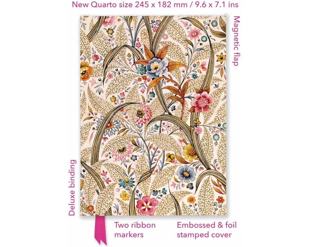 William Kilburn: Marble End Paper (Foiled Quarto Journal)