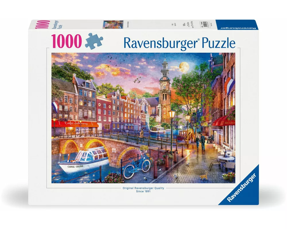 Erwachsenenpuzzle 1000 Teile - Sonnenuntergang über Amsterdam