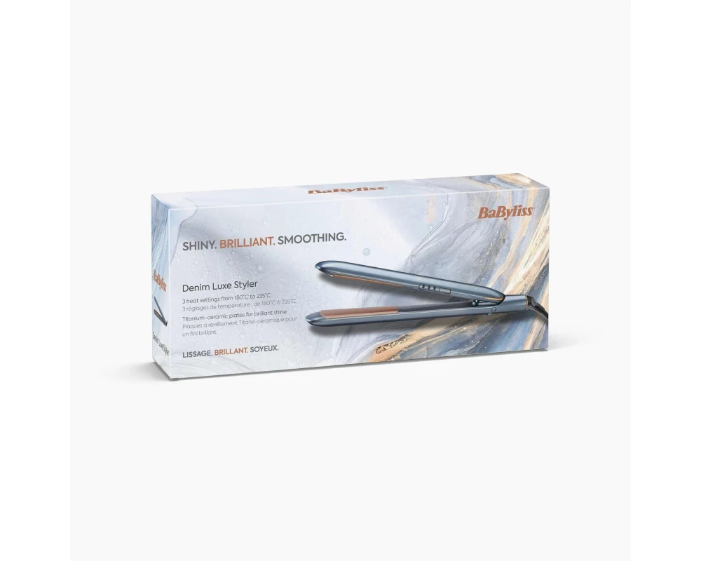 Babyliss Haarglätter Denim Luxe ST251PE Platten Blau 180-235 °C