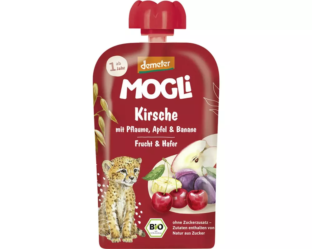 Mogli Quetschbeutel Kirsche mit Pflaume, Apfel und Banane 100 g