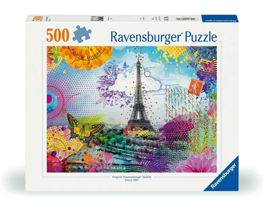Erwachsenenpuzzle 500 Teile - Postkarte aus Paris