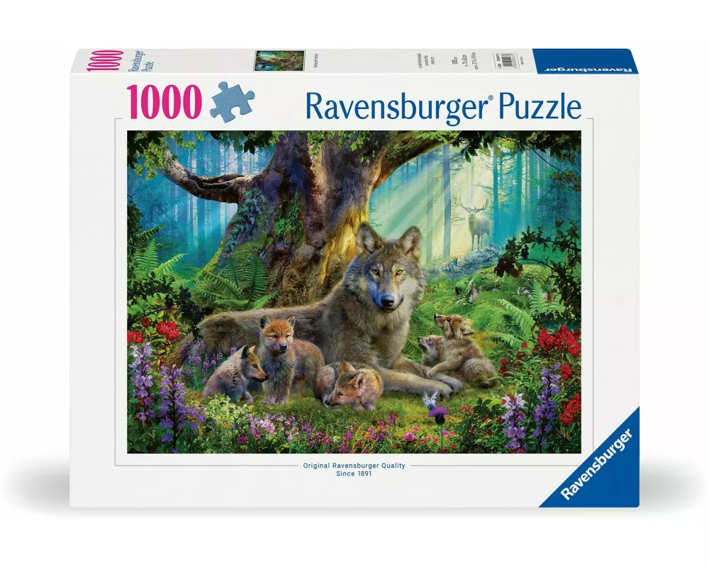 Erwachsenenpuzzle 1000 Teile - Wölfe im Wald
