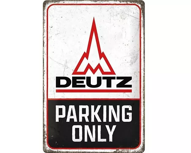 Blechschild. Deutz / Parking Only