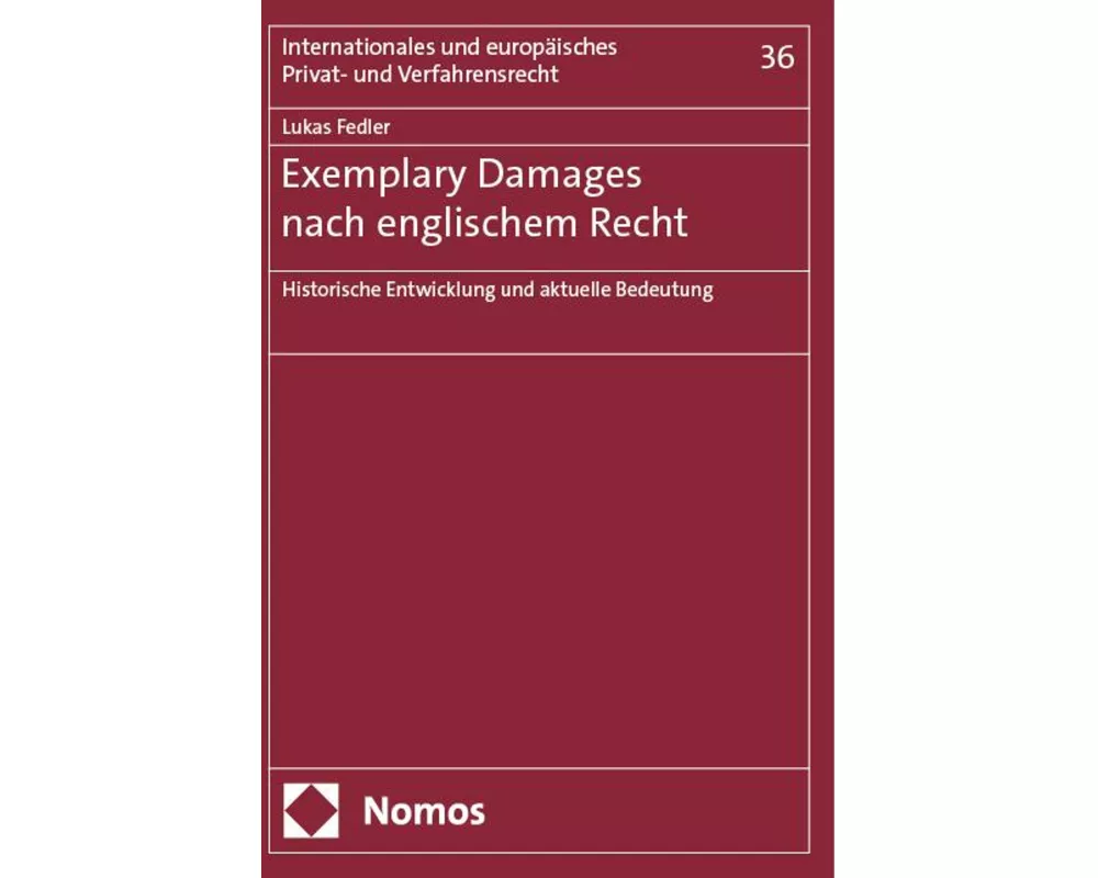Exemplary Damages nach englischem Recht