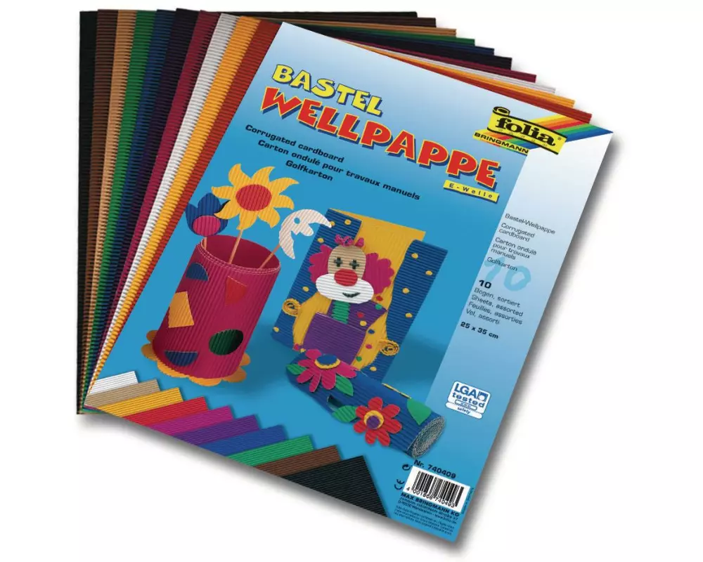 Folia Wellpapier 10-farbig sortiert