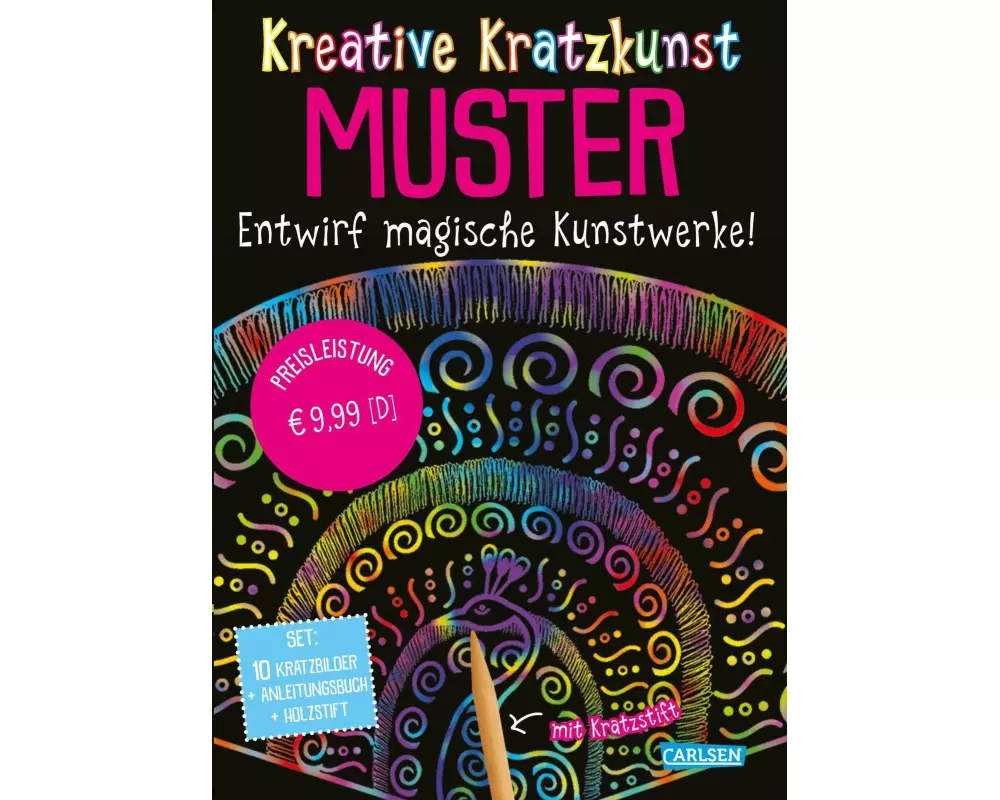 Kratzbilder für Kinder: Kreative Kratzkunst: Muster