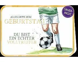 Doppelkarte. Simply Gold. Zum Geburtstag - Fußball