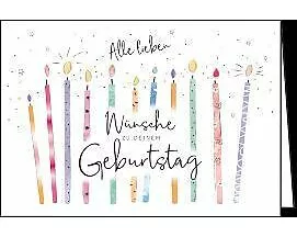 Doppelkarte. Zu deinem Geburtstag (Kerzen)