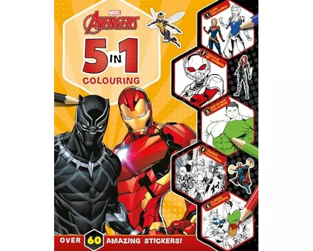 Marvel Avengers: 5 in 1 Colouring