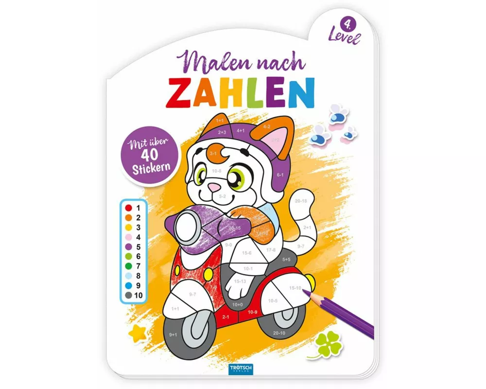 Trötsch Malen nach Zahlen 4. Level Malbuch