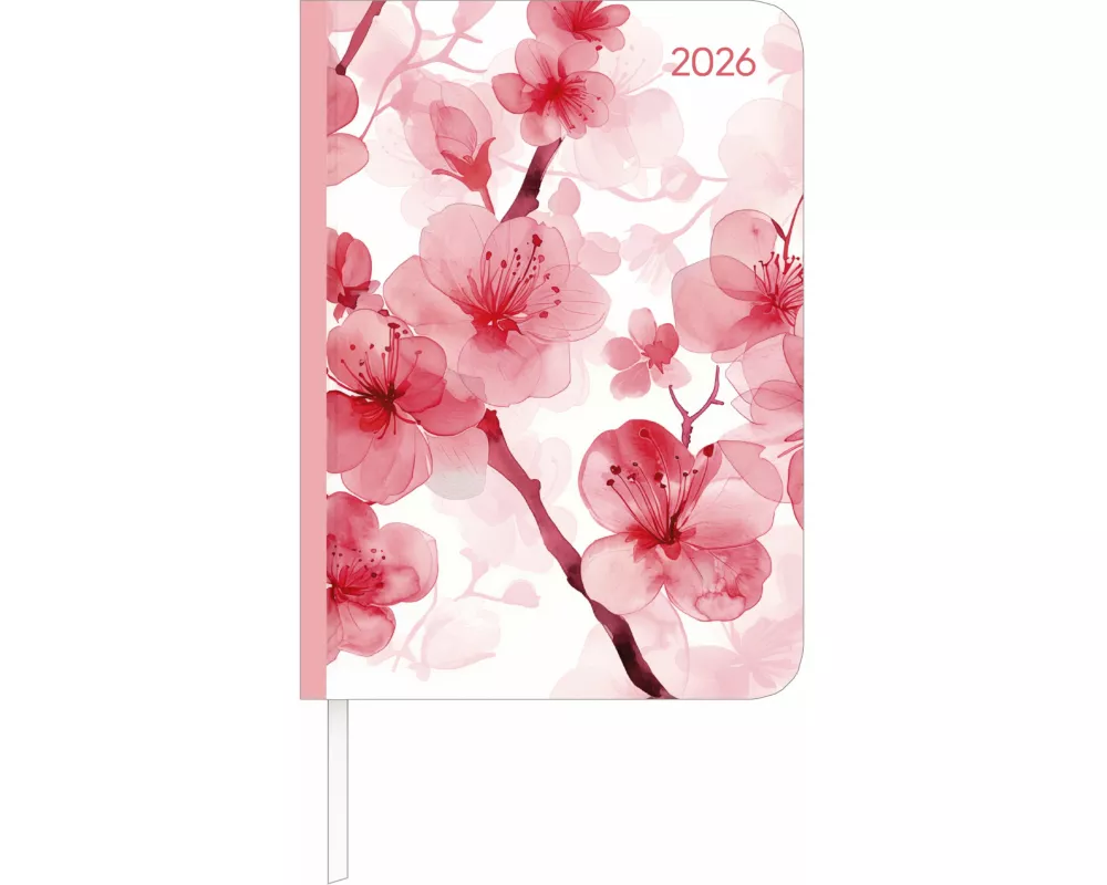 Alpha Edition - Lady Journal Blossoms 2026 – Taschenkalender A6 ( 11×15 cm) mit Monatsübersicht & Notizbereich, eleganter Terminplaner für Beruf, Schu