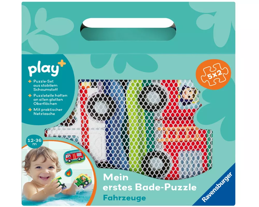 Play+ Mein erstes Bade-Puzzle: Fahrzeuge - ab 12 Monate
